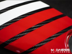 FIAT 500 Custom Dashboard - Carbon Fiber - Italian Racing Stripe